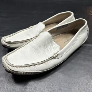 Rockport Bayview Women’s 10 M Loafers White Leather - 975